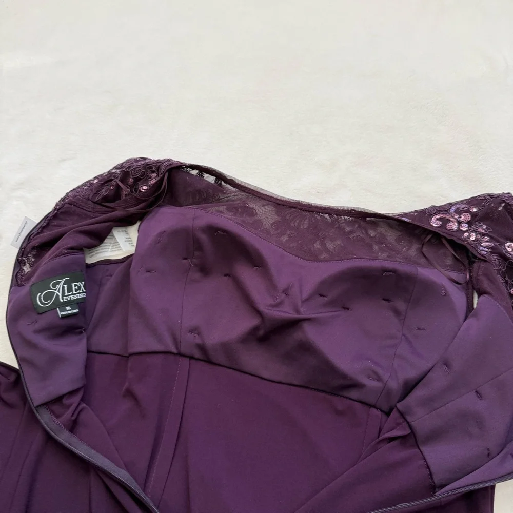 ! NWT. Alex Evenings Womens Long Length Dress - Picture 12 of 16
